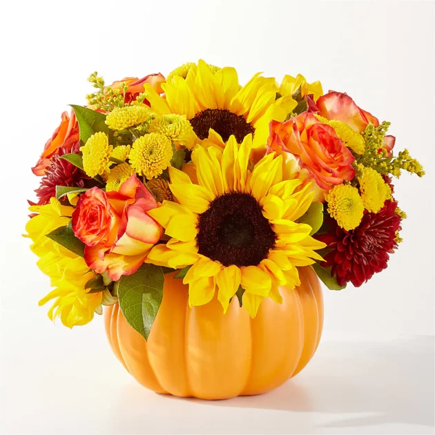 Golden Gourd Pumpkin Bouquet - Image 3