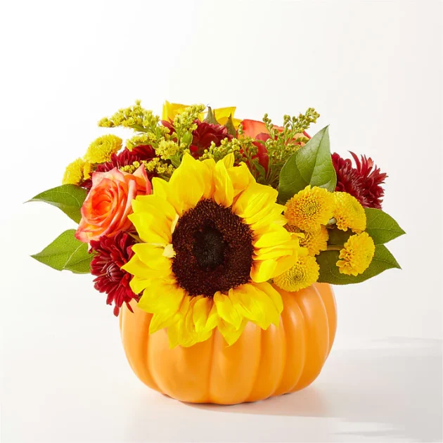 Golden Gourd Pumpkin Bouquet - Image 2