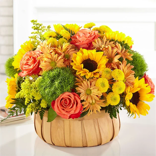 Harvest Sunflower Basket